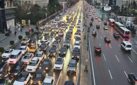 Bakının bu yollarında tıxac var - SİYAHI