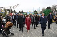 Alena Əliyeva Novruz yarmarkasını ziyarət etdi
