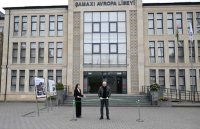 Prezident Şamaxı Avropa liseyinin yeni binasının açılışında iştirak edib